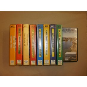 VHS gamle Rallyfilm fra midt 90 erne. st a 9 stk.