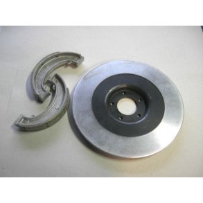 Forbremseskive+ bagbremseklodser til italiensk MC ca75-80