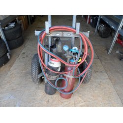 Vogn til svejseflasker,galvaniseret og gummi hjul.