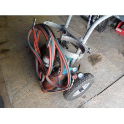 Vogn til svejseflasker,galvaniseret og gummi hjul.