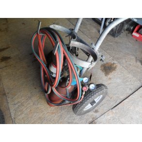 Vogn til svejseflasker,galvaniseret og gummi hjul.