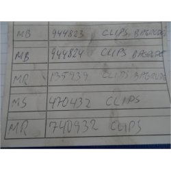 Mitsubishi clips diverse, se varenumre p de sm billeder. stk.