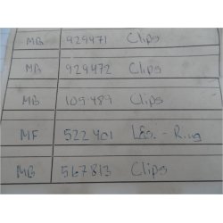 Mitsubishi clips diverse, se varenumre p de sm billeder. stk.