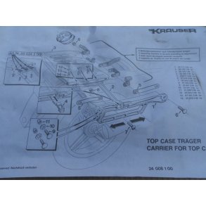 Krauser tegning af monteringsdele